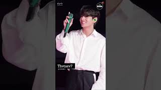 tae smile after kissing 💋 mic🎤 taehyung bts kpop [upl. by Aiyram394]