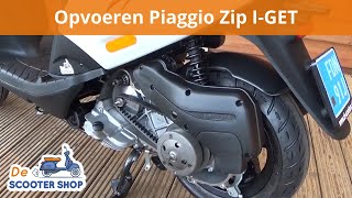 Opvoeren Piaggio Zip Iget 25km Perfecte afstelling  Montagevideo  De Scooter Shop [upl. by Ydne]