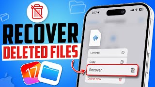 How to Recover Deleted Files from the Files App on iPhone  iPhone Deleted Data Recovery [upl. by Lefty792]