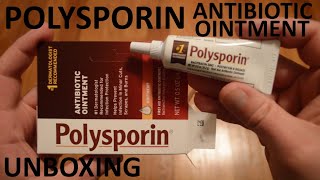 Unboxing Polysporin Antibiotic Ointment 05 OZ Tube [upl. by Nilya]