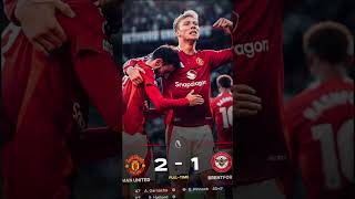 Man Utd win against Brentford in EPL [upl. by Enneillij]