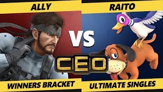 CEO 2019 SSBU  Ally Snake Vs Raito Duck Hunt Smash Ultimate Tournament Top 192 Winners [upl. by Leahpar]