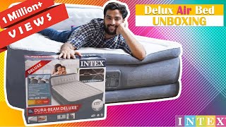 Inflatable Intex Deluxe Air Bed Unboxing amp Testing [upl. by Sayre]