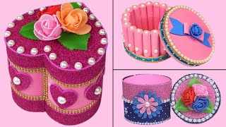 3 Beautiful DIY Jewellery Box Making With Plastic Bottle  How To Make Jewellery Box At Home  DIY [upl. by Margette]