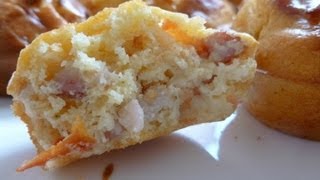 Recette  Muffins Salés Lardons  Tomates [upl. by Wandie]