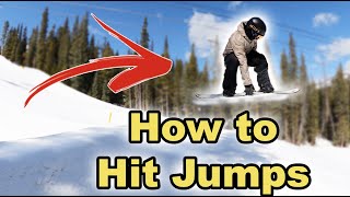 How To Hit Jumps on a Snowboard  Beginner Guide [upl. by Nyrmac]