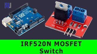 Using IRF520 MOSFET Switch Button to Turn ON or OFF DC load [upl. by Iroj615]