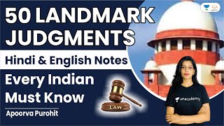 50 Landmark Judgments  Every Indian Must Know  Apoorva Purohit  Linking Laws [upl. by Anemix]