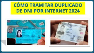 CÓMO TRAMITAR DUPLICADO DE DNI POR INTERNET 2024 SETIEMBRE [upl. by Aloise]