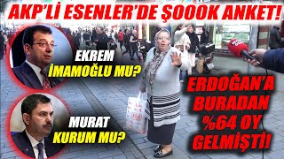 İmamoğlu mu Murat Kurum mu Erdoğana d Oy Gelen Esenlerde Doğruluğuna Yemin Ettiğimiz Şok Anket [upl. by Ojimmas722]