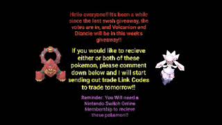 Pokemon Swsh Giveaway  Diancie amp Volcanion This event has ended [upl. by Irv]