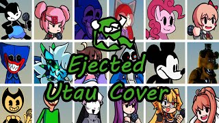 Ejected but Every Turn a Different Character Sings FNF Ejected Everyone Sings  UTAU Cover [upl. by Reisman]