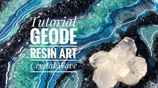 Tutorial Geode Resin Art  Crystal Wave [upl. by Fassold]