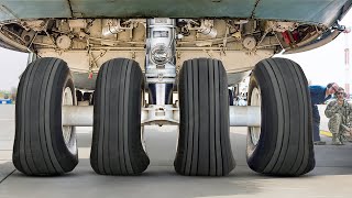 How US Maintains Massive 28Wheel Landing Gear of its Largest Cargo Aircraft [upl. by Ainitsirhc69]