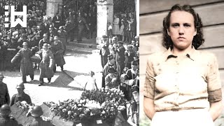 Ejecución pública de la vengativa colaboradora NAZI responsable de 10 muertes  Herta Kašparová [upl. by Selrahc390]