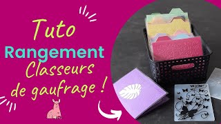 Astuce scrapbooking  tuto rangement classeurs de gaufrage [upl. by Andromada718]