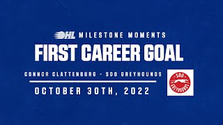 OHL Milestone  First Career Goal  Connor Clattenburg [upl. by Htehpaj48]