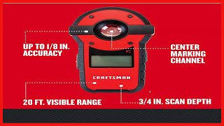 CRAFTSMAN Laser Level and Stud Sensor 20Foot Visbility Range CMHT77636 [upl. by Persse]