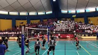 2018 schools volleyball boys B div final  St Hildas beat Catholic High [upl. by Ydnarb44]