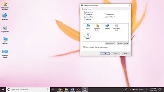 شرح طريقة إظهار أو إخفاء أيقونات سطح المكتب فى ويندوز 10 [upl. by Arised923]