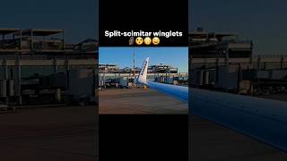 Normal 737 Winglets VS SplitScimitar Winglets🗿🤤✈️ shorts aviation avgeek winglet boeing737 [upl. by Naimad]