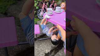 ANAK BARBIE BISA SALTO funny kreatif barbie [upl. by Sisely223]