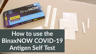 How to use the BinaxNOW COVID19 Antigen Self Test step by step [upl. by Lled]