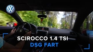 Scirocco 14 TSI EXHAUST SOUND amp DSG FART [upl. by Enetsuj]