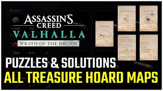 Assassins Creed Valhalla  All Ireland Treasure Hoard Map Locations Puzzles amp Solutions [upl. by Fidellia]