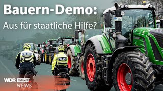 Landwirte demonstrieren Bauern Demo wegen Aus für AgrardieselSubventionen  WDR aktuell [upl. by Amelita]