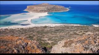 Balos Beach  Kissamos Greece  Aerial Drone view In ultra HD [upl. by Natsyrk]