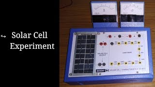 Characteristics of Solar Cell  Fill Factor  Experiment [upl. by Gregorius887]