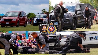 Pursuit Demonstration Windsor Police amp CKent Police K9 Unit Takedown  2024 [upl. by Haag]