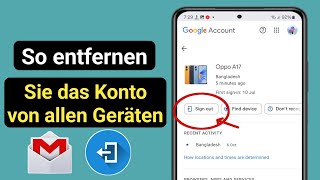 So entfernen Sie Ihr GmailKonto von einem anderen Gerät neuer Vorgang। Gmail abmelden [upl. by Ierbua794]