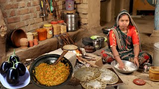 Gujarat Village Style Traditional Dinner Cooking  Village Food  Village Routine Life In India [upl. by Nottus875]