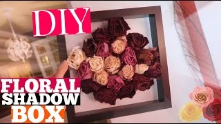 DIY Floral Shadow Box How to Preserve Dried Flowers in 2 Different Styles [upl. by Salisbarry]