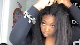 La perruque Kinky la plus naturelle en dentelle droite  NO BABY HAIR  RPG Hair [upl. by Nottage]