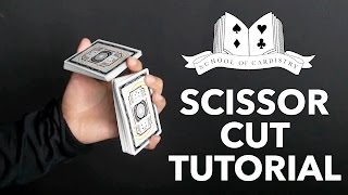 Cardistry for Beginners Onehanded Cut  Scissor Cut Tutorial [upl. by Ahseenak]