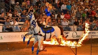 Roman Riding and Trick Riding Jessica Blair 2013 Rodeo [upl. by Admana]