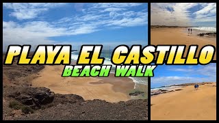 PLAYA DEL CASTILLO Beach Walk  El Cotillo  Fuerteventura  Canary Islands 4k [upl. by Letniuq]