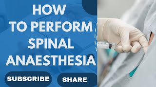 Spinal anaesthesia  How to perform spinal anesthesia [upl. by Yenolem]