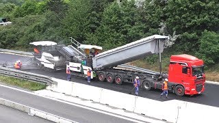 Vögele Super 21003i on highway [upl. by Eiznikcm]