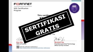 Cara Mendapat Sertifikasi Cyber Security Gratis  Fortinet Network Security Expert [upl. by Akcimahs]