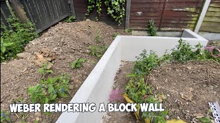 Weber rendering a garden block wall  Ep 4 [upl. by Rebecka]