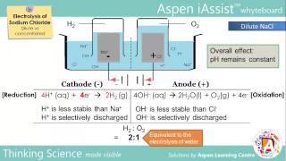 Electrolysis of NaCl dilute vs concentrated [upl. by Ashli102]