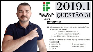 🟢IFCE 20191  Questão 31  Ensino Técnico Integrado [upl. by Dnomso962]