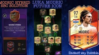 MODRIC HYBRID SBC SOLUTION Easiest Way Possible  Future Icon Luka Modric Sbc  Madfut 22 [upl. by Pliske]