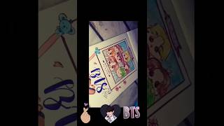 Bts fanart easy btsarmy fanart btsshorts doodle btsv btsforever viralvideo subscribe btsart [upl. by Hpejsoj26]