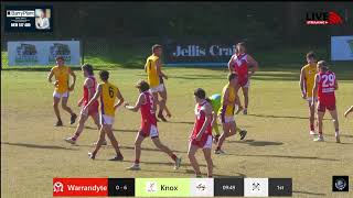 Rd9 Warrandyte v Knox u19 [upl. by Tobe]