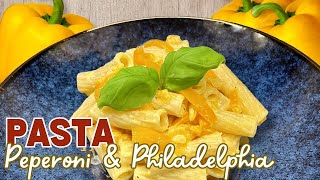 Solo 2 INGREDIENTI per una pasta PERFETTA  Peperoni e Philadelphia [upl. by Atiraj901]